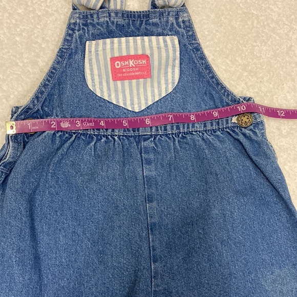 Vintage Oshkosh bow back striped accent overalls size 4 - Picture 7 of 8